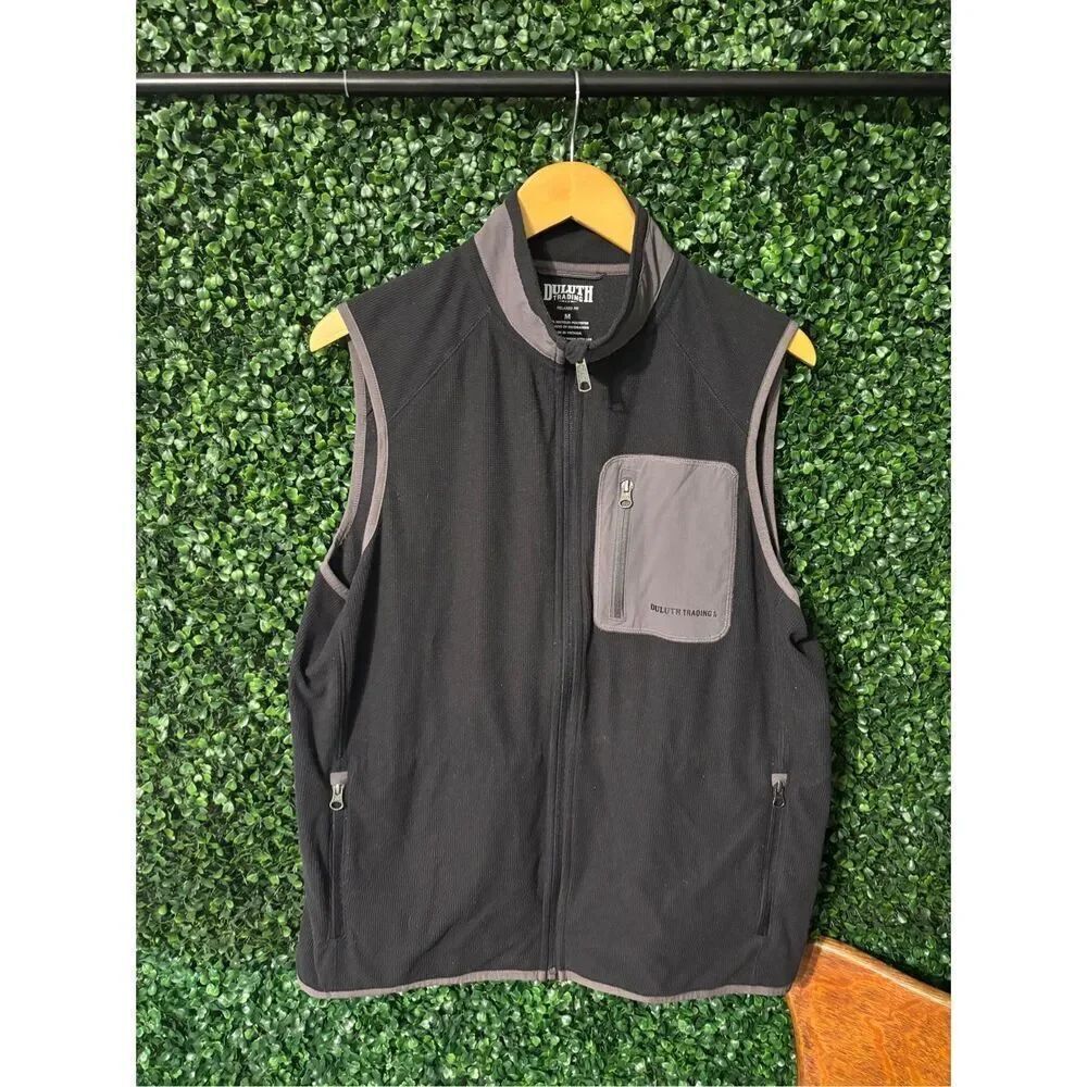 Duluth Trading Co. Black Fleece Mens Vest Sz Medium